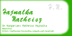 hajnalka matheisz business card